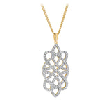Product image of 14K Gold All Diamond Celtic Knot Pendant from Solvar jewellery