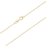 Stock image of 18k gold 18-inch diamond cut cable link chain 2