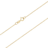 Stock image of 18k gold 18-inch diamond cut cable link chain 2