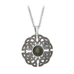Product image of Marble & Marcasite Open Celtic Knotwork Pendant from Solvar jewellery