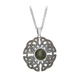 Product image of Marble & Marcasite Open Celtic Knotwork Pendant from Solvar jewellery