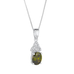 Stock image of Solvar Sterling Silver August Birthstone Trinity Knot Necklace S46948-08