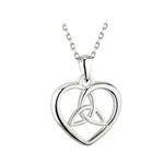 sterling silver heart trinity knot pendant s44024 from Solvar