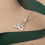 styled image of sterling silver celtic trinity knot pendant s44867 from Solvar 
