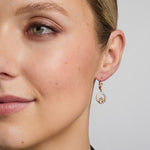 10k gold diamond claddagh drop earrings s33977 on a model 2