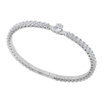 Product image of Sterling Silver Cz Claddagh Tennis Bangle from Solvar jewellery