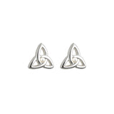 rhodium plated pearl trinity knot earrings s33316 from Solvar