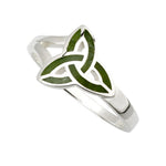 ladies sterling silver connemara marble trinity knot ring s21035 from Solvar