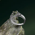lifestyle image of connemara marble celtic ring from Solvar