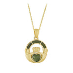 10k gold connemara marble claddagh necklace S47090 from Solvar