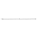 Product image of a white cubic zirconia Claddagh tennis bracelet displayed in an open position