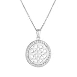 Stock image of Solvar sterling silver cz round celtic knot necklace s47015