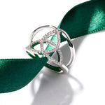 styled image of ladies sterling silver cubic zirconia trinity knot ring s21032 from Solvar