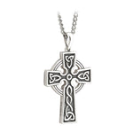  oxidised silver double-sided Celtic cross pendant s44865 from Solvar
