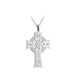 back side of four apostles celtic cross pendant s46605