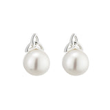 pearl sterling silver trinity knot stud earrings s33774 from Solvar