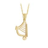 product image of yellow gold Irish harp pendant s47442 from Solvar