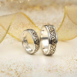 styled image of sterling silver and gold trinity knot band ring for her s21009 from Solvar