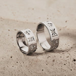 lifestyle image of silver History of Ireland rings from Solvar
