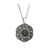 Product image of Marble & Marcasite Interwoven Celtic Knotwork Pendant from Solvar jewellery