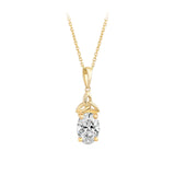 14k gold lab diamond trinity knot necklace s47283 from Solvar