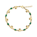 Product image of 14K Gold Emerald Claddagh Bracelet from Solvar jewellery