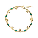 Product image of 14K Gold Emerald Claddagh Bracelet from Solvar jewellery