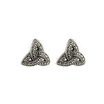 sterling silver trinity knot marcasite earrings s33096 from Solvar