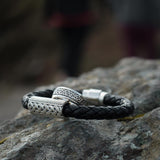 lifestyle image of Solvar mens Celtic bracelet and ring