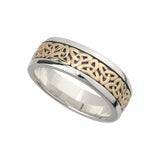 sterling silver and gold trinity knot band ring for him s21010 from Solvar