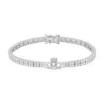 Product image of Silver Multi Cz Set Claddagh Tennis Bracelet from Solvar jewellery