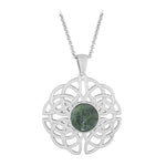 Product image of Sterling Silver Round Marble Celtic Knot Pendant from Solvar jewellery
