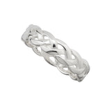 stock image of sterling silver celtic knot band ring s2994 from Solvar