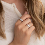  silver claddagh crossover ring s21063 on a model 2