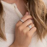  silver claddagh crossover ring s21063 on a model 2