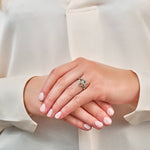 sterling silver and gold diamond trinity knot ring s2977 from Solvar on a model