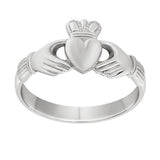 stock image 2 of silver ladies claddagh ring s2543