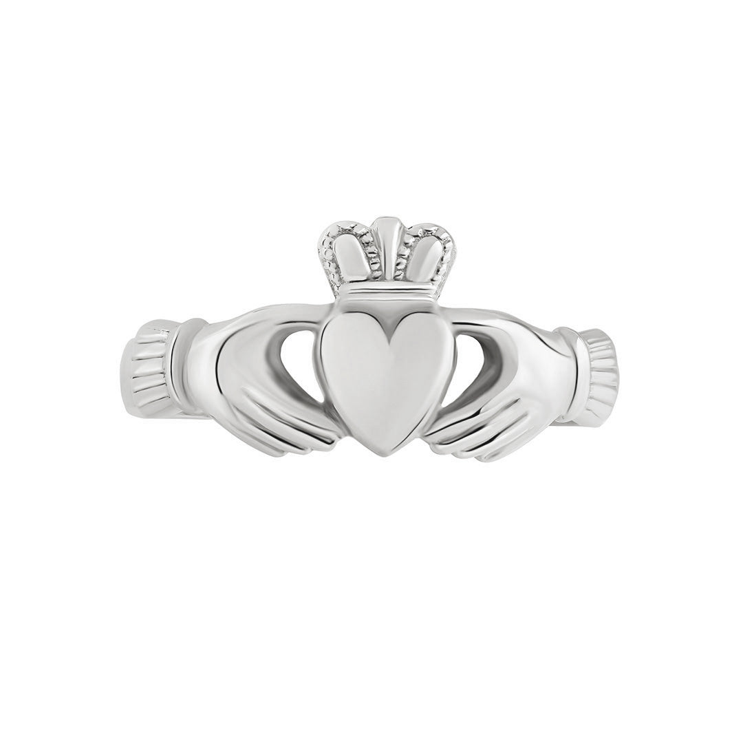 stock image 3 of silver ladies claddagh ring s2543