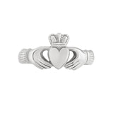 stock image 3 of silver ladies claddagh ring s2543