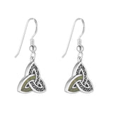 Plain image of Solvar Sterling Silver Marble Celtic Trinity Knot Drop Earrings S34249