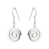 sterling silver celtic spiral drop earrings s33916 from Solvar