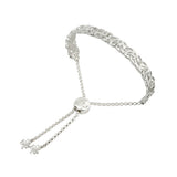 sterling silver trinity knot draw string bangle s5979 from Solvar