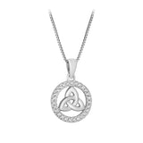 stock image of Cz Small Round Trinity Knot Pendant from Solvar