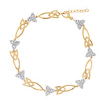 Product image of 14K Gold Diamond Trinity Knot Bracelet from Solvar jewellery