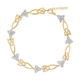 Product image of 14K Gold Diamond Trinity Knot Bracelet from Solvar jewellery