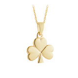 Product image of Yellow Gold Shiny Shamrock Necklace from Solvar jewellery