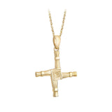 14k gold double sided st brigids cross necklace s4010 from Solvar