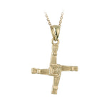 yellow gold st brigid's cross pendant s4279 from Solvar