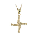yellow gold st brigid's cross pendant s4279 from Solvar