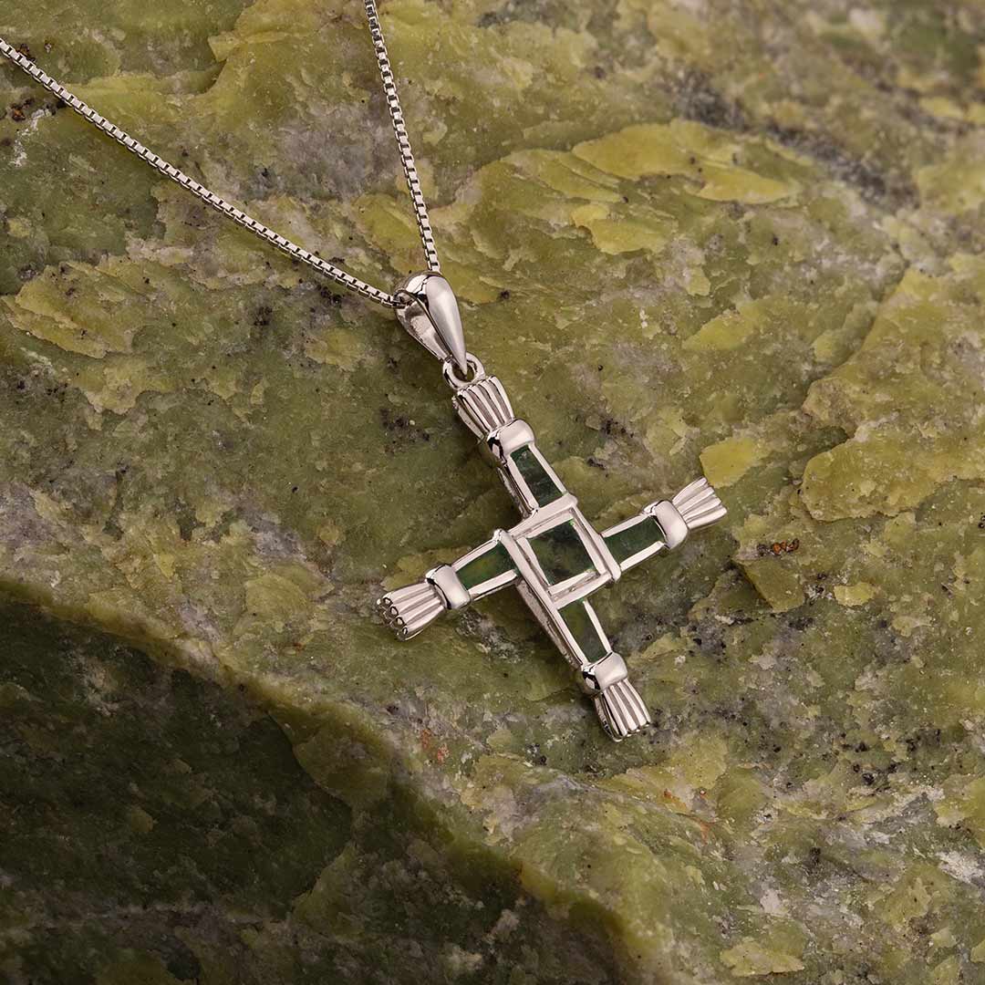 styled image of sterling silver connemara marble saint brigids cross pendant s44703 from Solvar 2